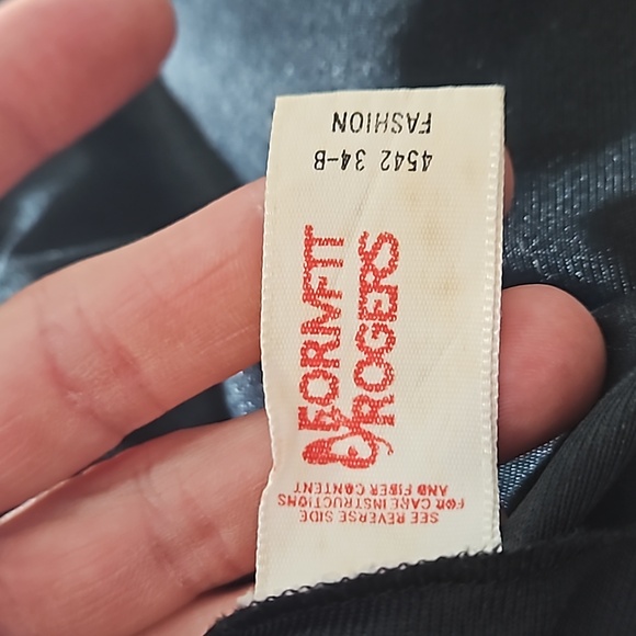 VINTAGE FORMFIT ROGERS black lacy chemise dress - Picture 11 of 12